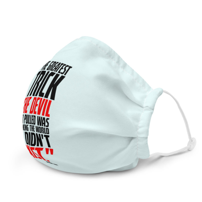 The greatest trick the Devil ever pulled was convincing the world he didn't exist - Verbal Kint, The Usual Suspects Premium face mask - Image 6