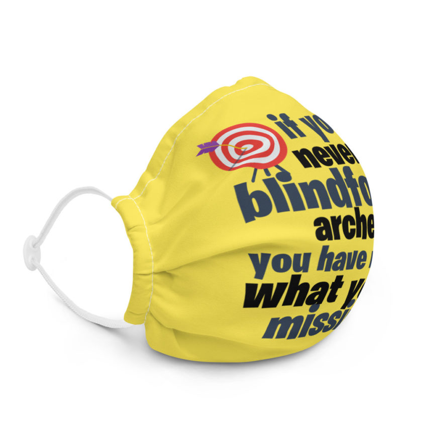 If you you've never tried blindfolded archery, you have no idea what you're missing Premium face mask - Image 5
