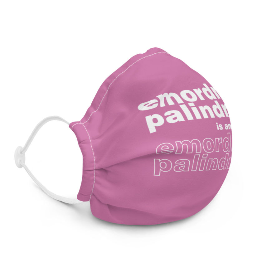emordnilap palindrome is an emordnilap palindrome Premium face mask - Image 5