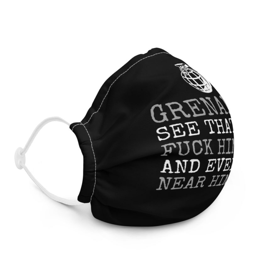 Grenades: See that guy? Fuck him and everyone near him  Premium face mask - Image 5