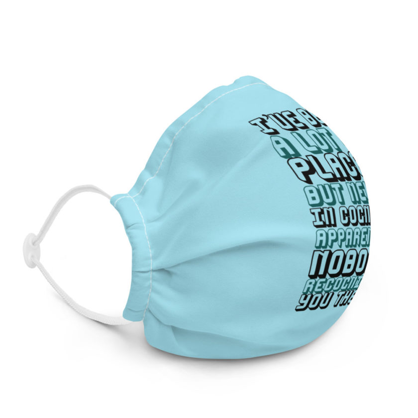 I've been a lot of places but never InCognito, apparently nobody recognizes you there Premium face mask - Image 5
