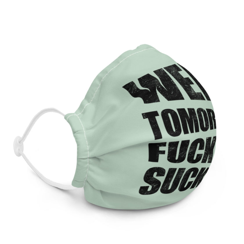 Well, tomorrow fucking sucked Premium face mask - Image 5