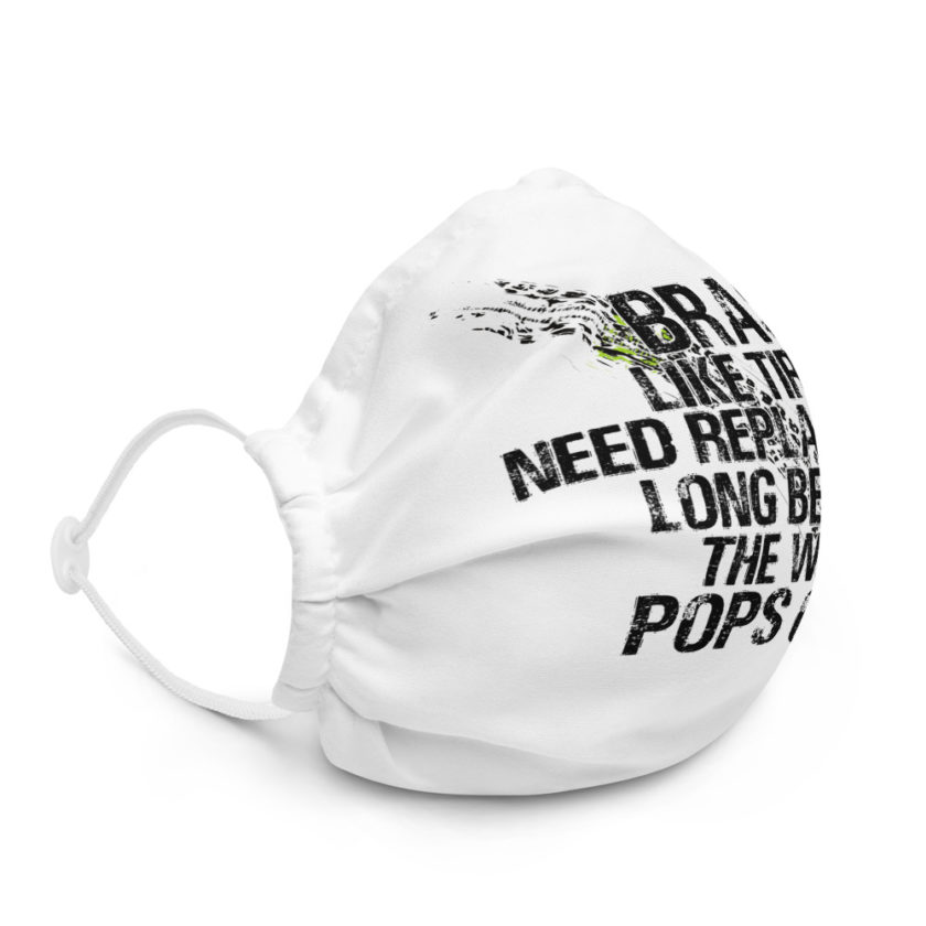 Bras, like tires, need replacement long before the wire pops out Premium face mask - Image 5