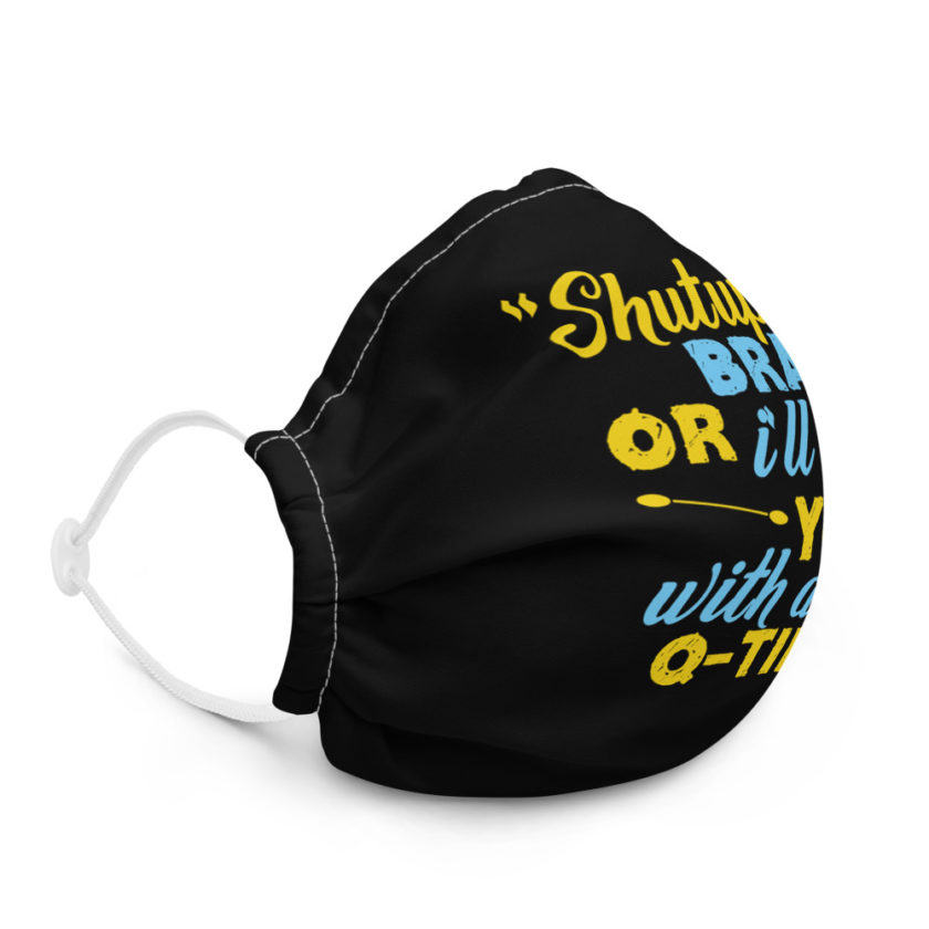 Shut up brain or I'll stab you with a Q-tip - Homer Simpson , The Simpsons Premium face mask - Image 5