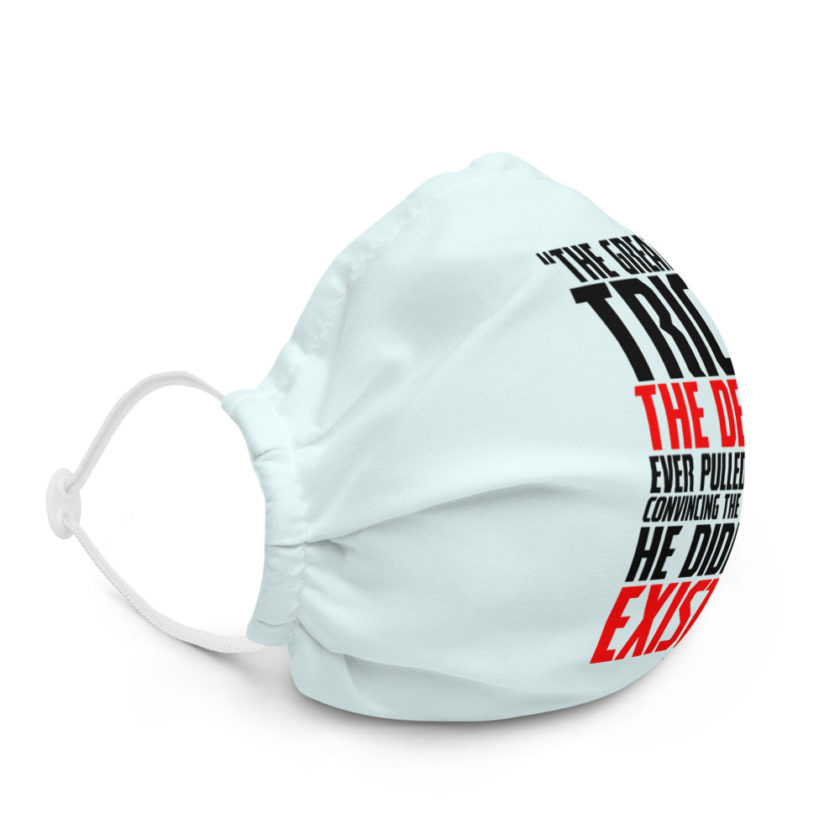 The greatest trick the Devil ever pulled was convincing the world he didn't exist - Verbal Kint, The Usual Suspects Premium face mask - Image 5