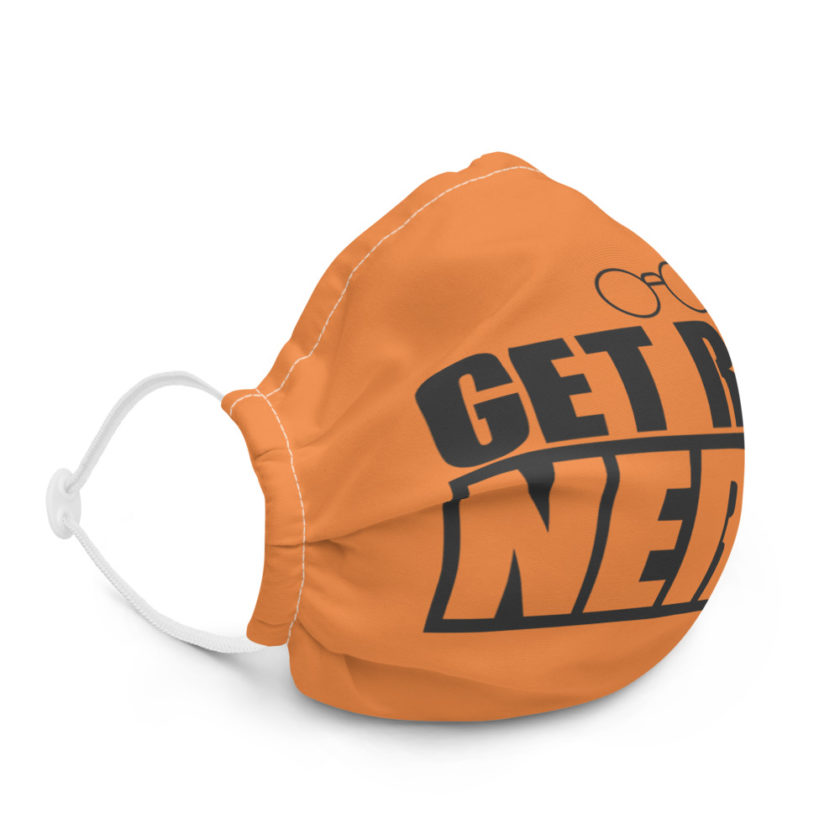 Get Wrecked Nerd! Premium face mask - Image 5