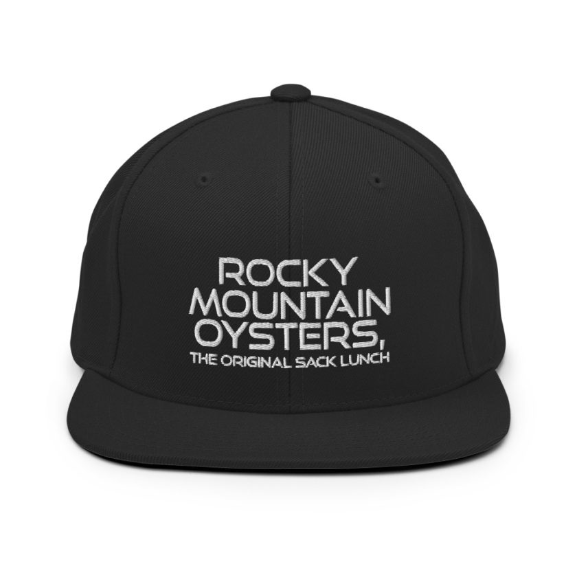 Rocky Mountain Oysters, the original sack lunch. Snapback Hat - Image 2