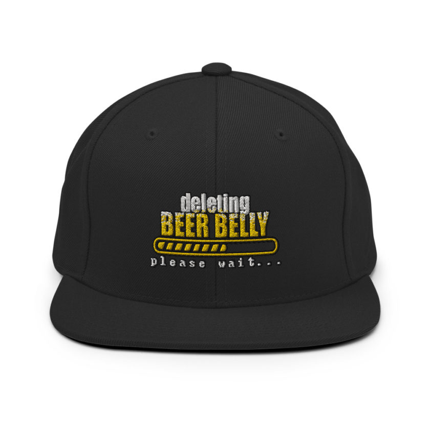 Deleting beer belly, please wait... Snapback Hat - Image 3