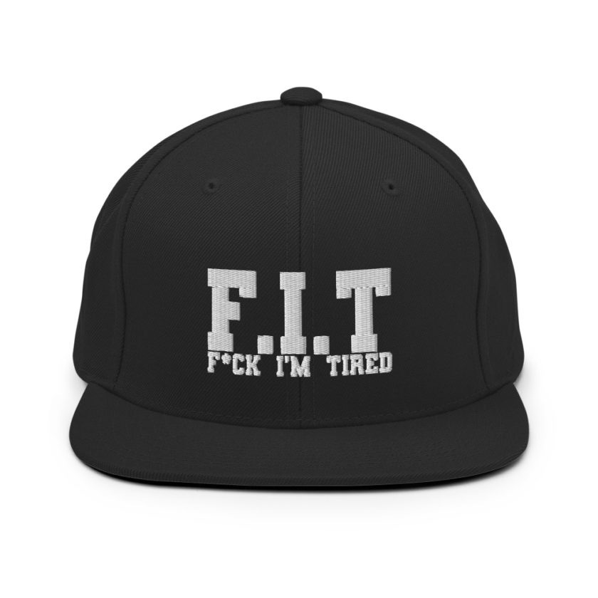 Fit - Fuck I'm Tired Snapback Hat - Image 2