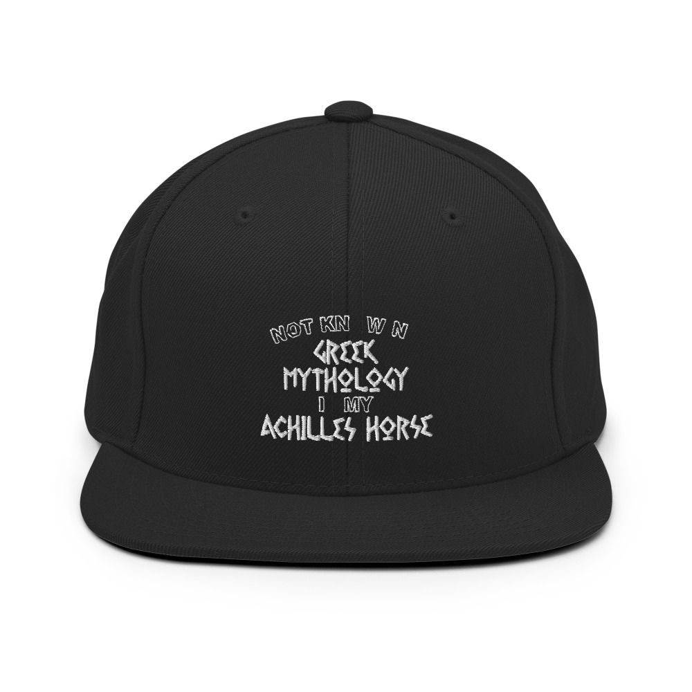 Not knowing Greek mythology is my Achilles horse Snapback Hat - Image 3