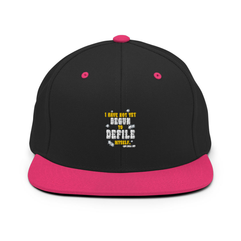 I have not yet begun to defile myself.  Snapback Hat - Image 4
