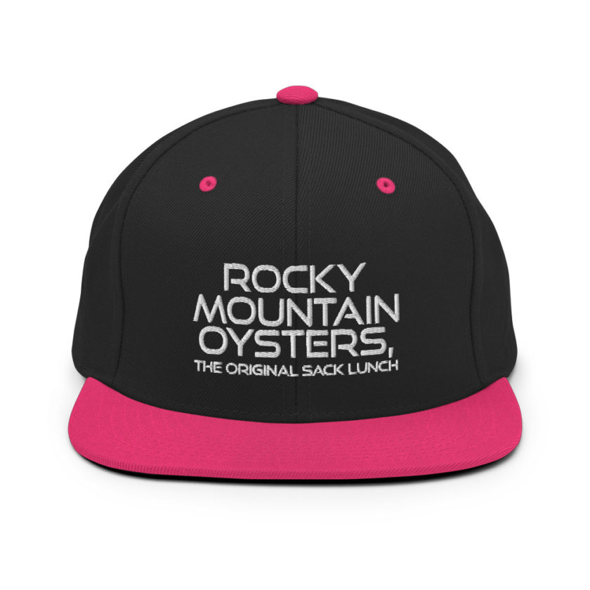 Rocky Mountain Oysters, the original sack lunch. Snapback Hat - Image 4