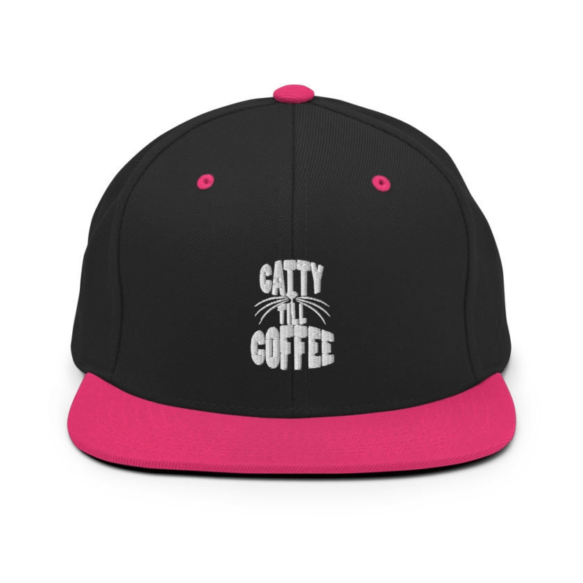 Catty till coffee  Snapback Hat - Image 5