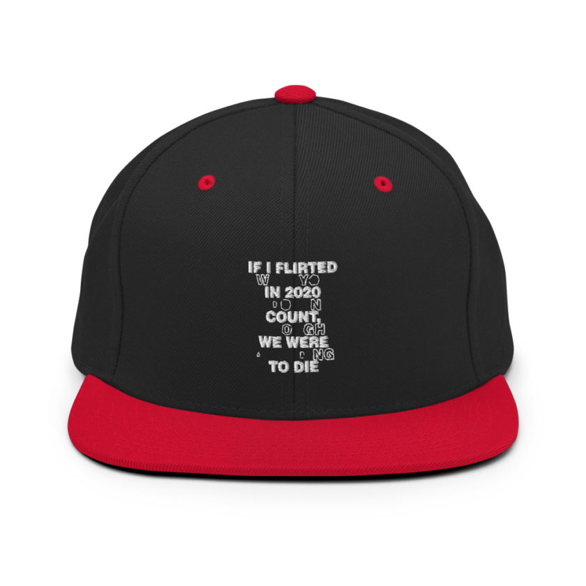 If I flirted with you in 2020 it doesn't count, I thought we were all going to die.  Snapback Hat - Image 4
