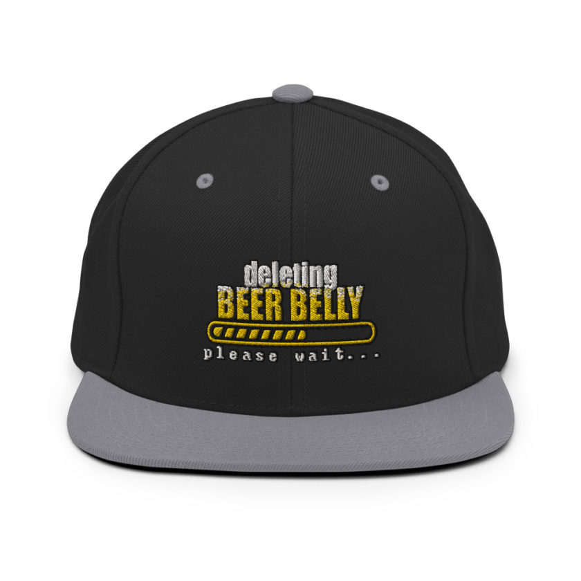 Deleting beer belly, please wait... Snapback Hat - Image 7
