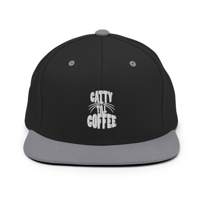 Catty till coffee  Snapback Hat - Image 7