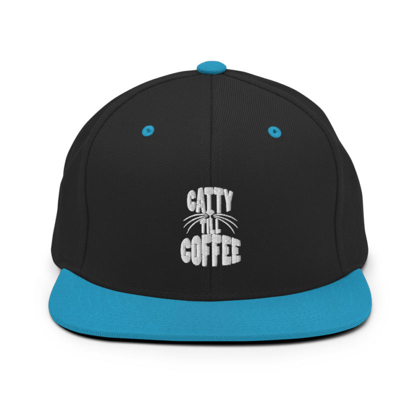 Catty till coffee  Snapback Hat - Image 6