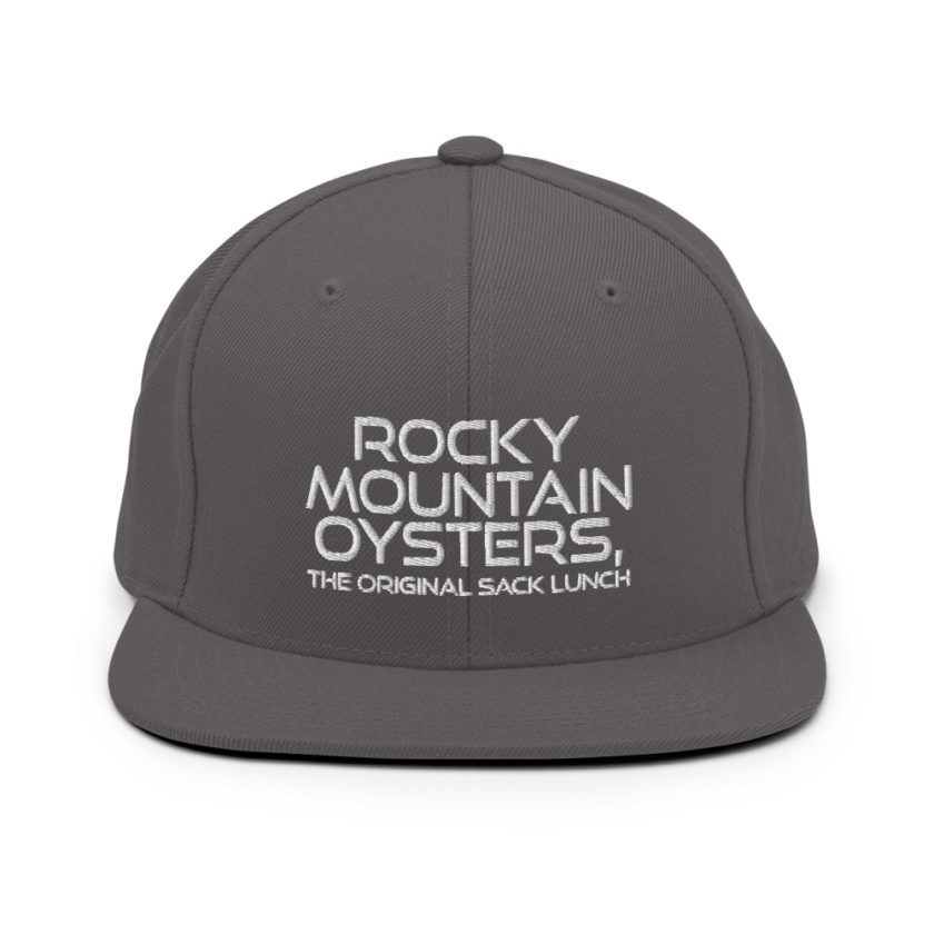 Rocky Mountain Oysters, the original sack lunch. Snapback Hat - Image 14