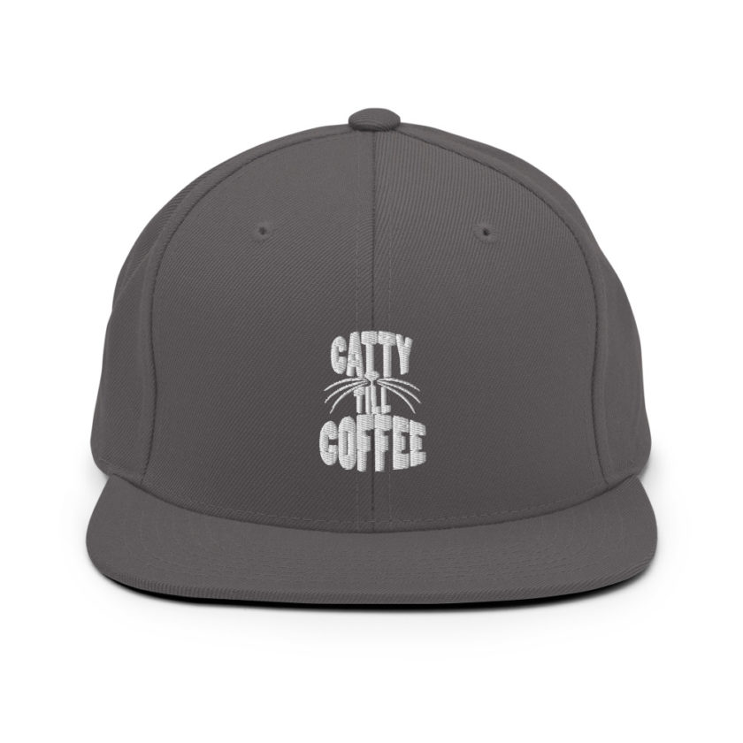 Catty till coffee  Snapback Hat - Image 14