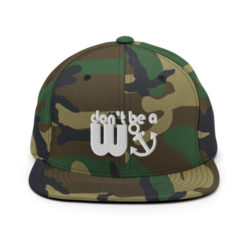 Don't be a wanker.  Snapback Hat - Image 13