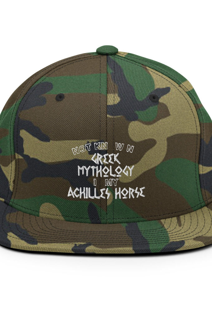 Not knowing Greek mythology is my Achilles horse Snapback Hat
