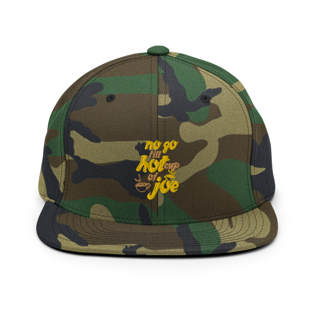 No go till hot cup of Joe Snapback Hat - Image 13