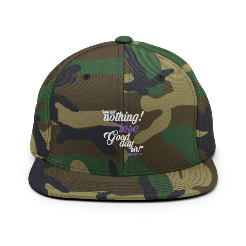 You get nothing! You lose! Good day sir! - Willy Wonka  Snapback Hat - Image 13