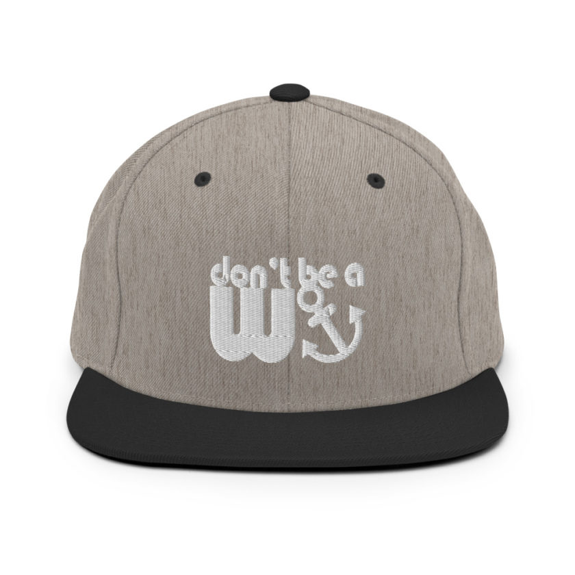 Don't be a wanker.  Snapback Hat - Image 16