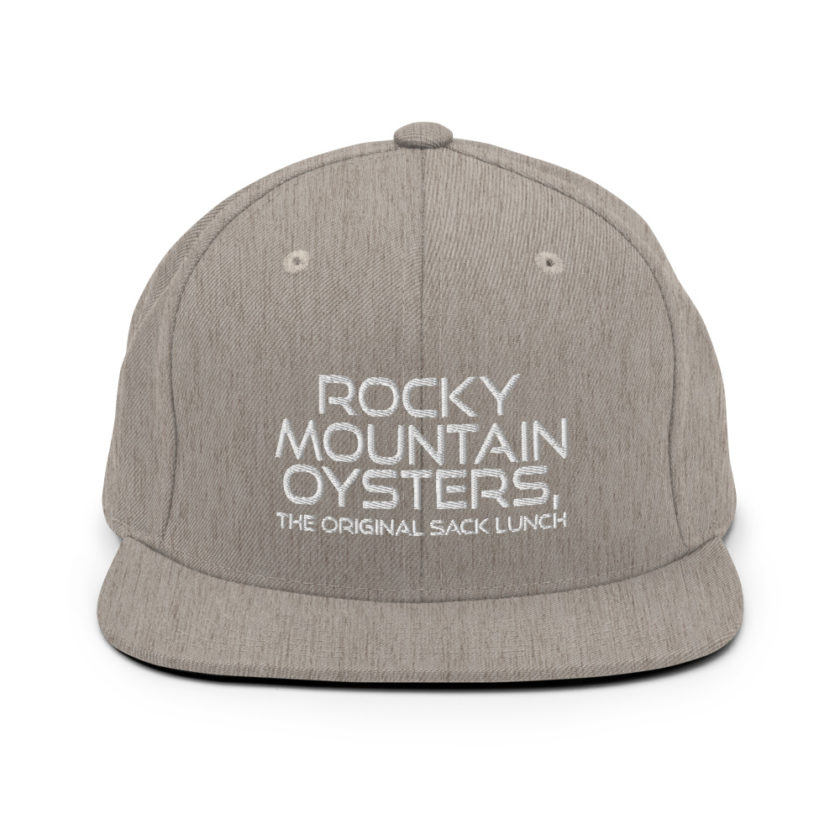 Rocky Mountain Oysters, the original sack lunch. Snapback Hat - Image 19