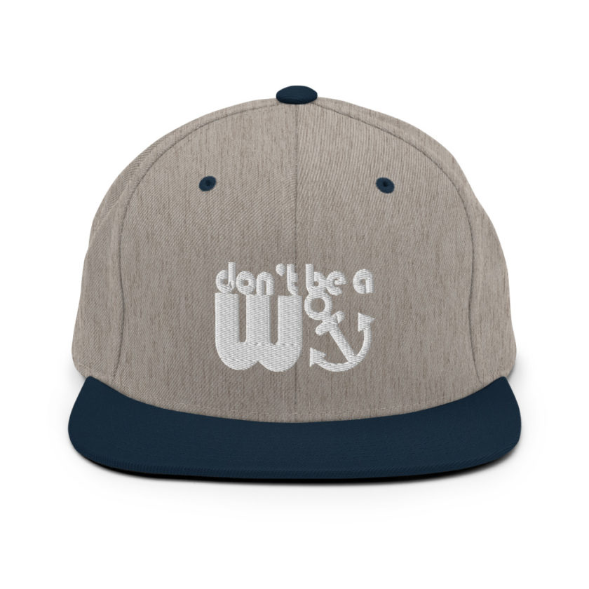 Don't be a wanker.  Snapback Hat - Image 17