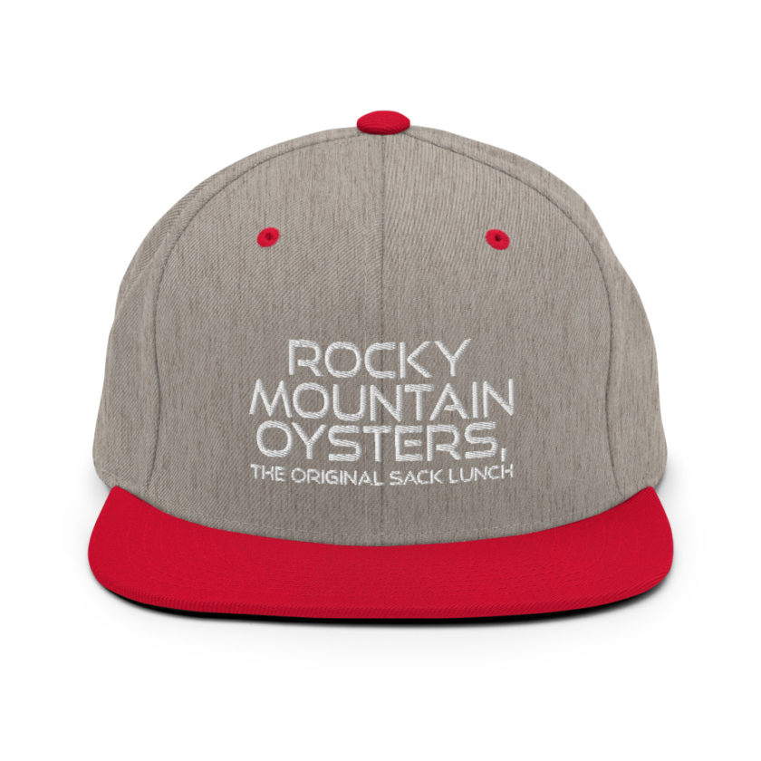 Rocky Mountain Oysters, the original sack lunch. Snapback Hat - Image 18