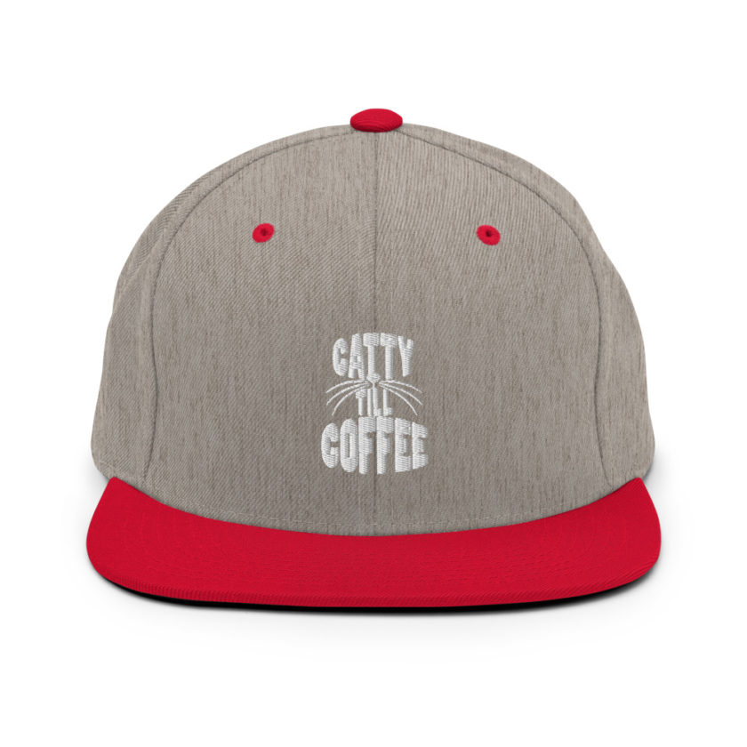 Catty till coffee  Snapback Hat - Image 18