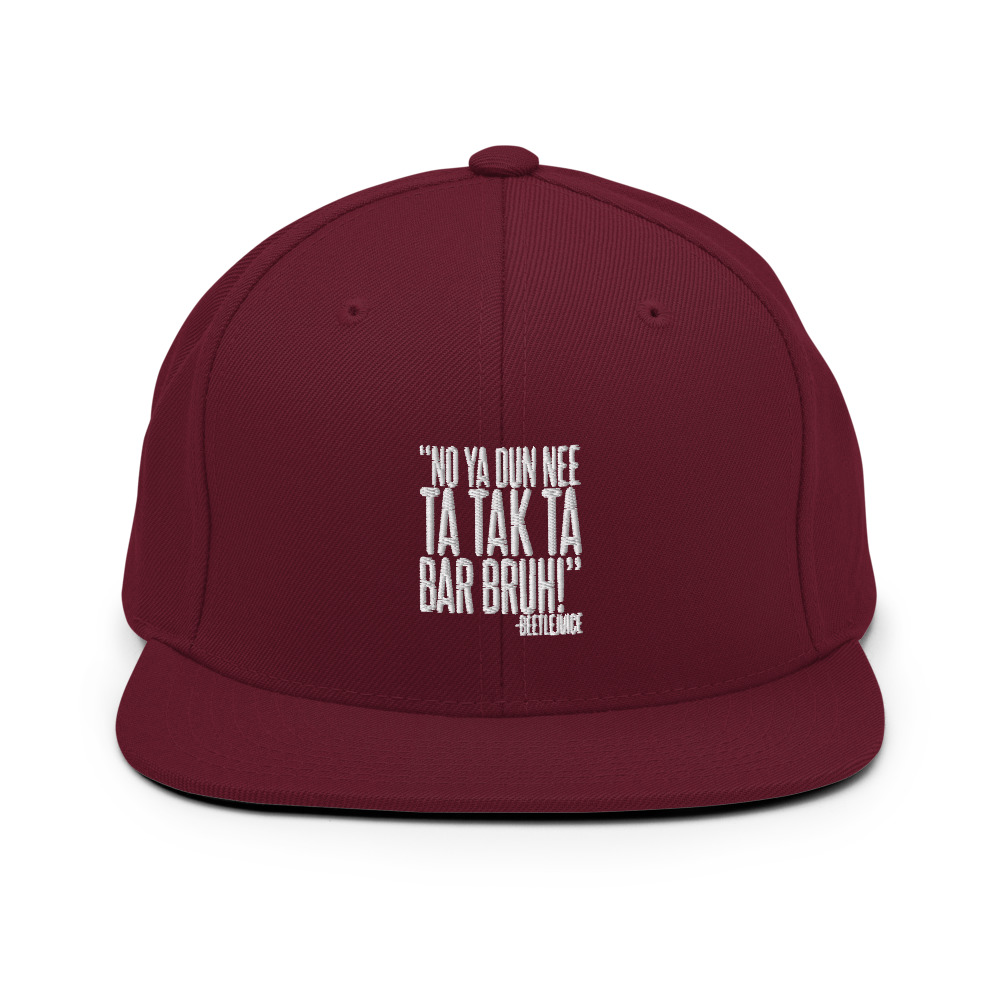 Na ya dun nee ta tak ta Bar Bruh! - Beetlejuice Snapback Hat - Image 8