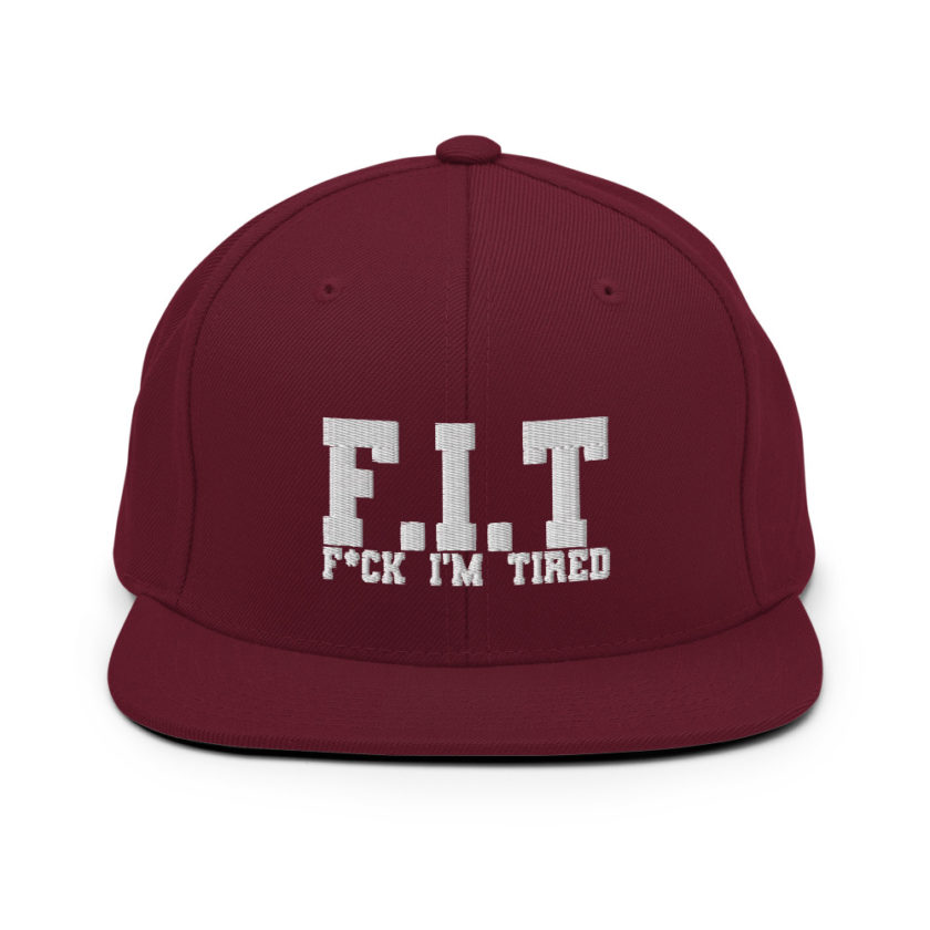 Fit - Fuck I'm Tired Snapback Hat - Image 7