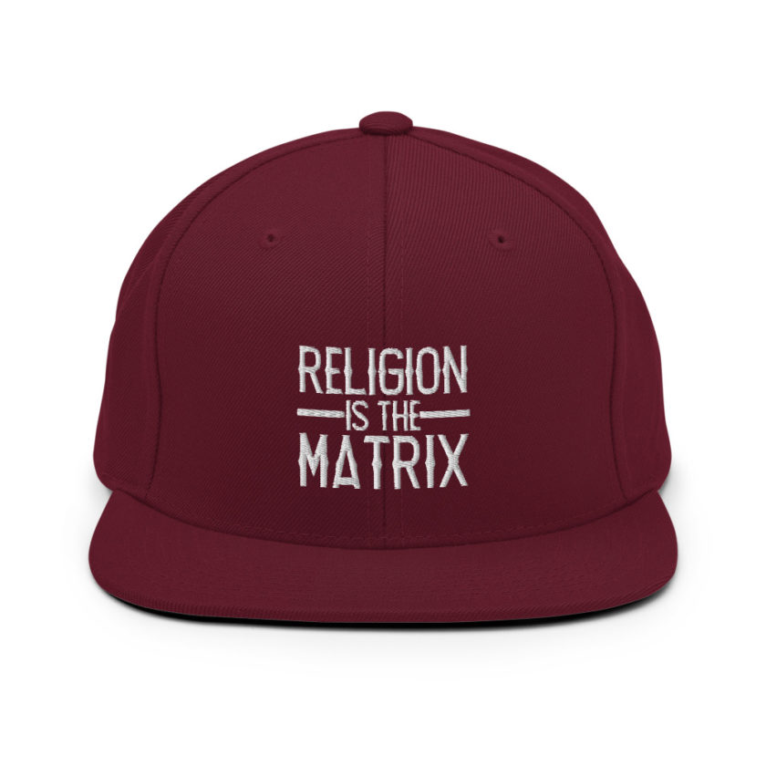 Religion is The Matrix Snapback Hat - Image 7