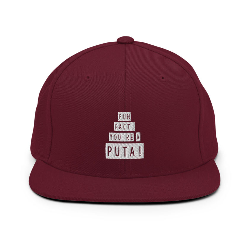 Fun fact, you're a puta!  Snapback Hat - Image 8