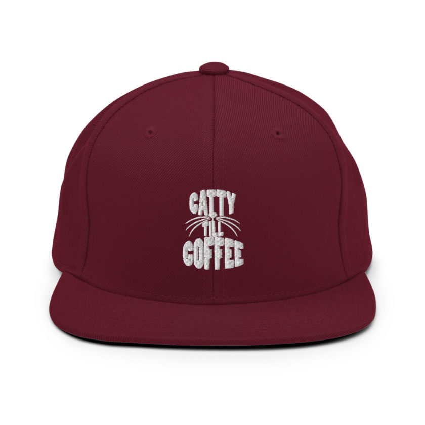 Catty till coffee  Snapback Hat - Image 8