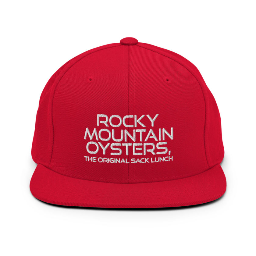 Rocky Mountain Oysters, the original sack lunch. Snapback Hat - Image 12