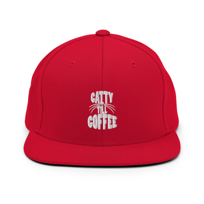 Catty till coffee  Snapback Hat - Image 12