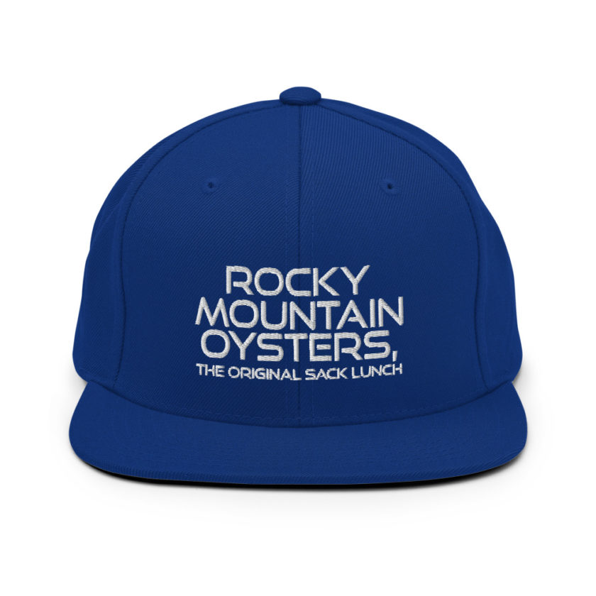 Rocky Mountain Oysters, the original sack lunch. Snapback Hat - Image 8