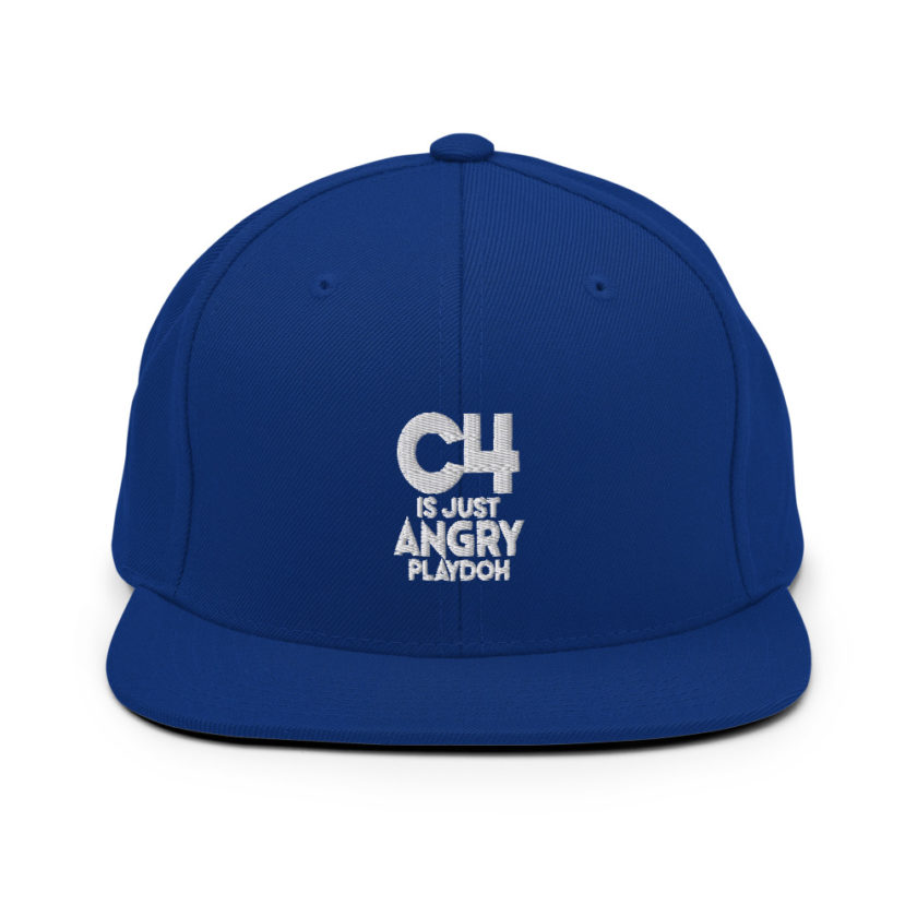 C4 is just angry playdoh Snapback Hat - Image 9