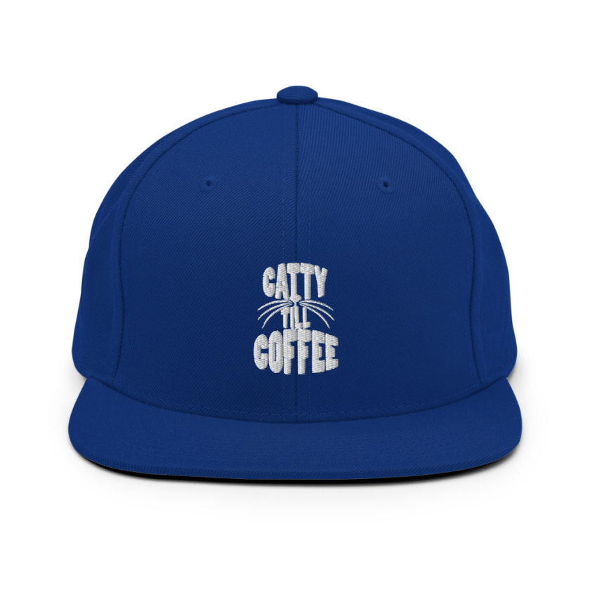 Catty till coffee  Snapback Hat - Image 9