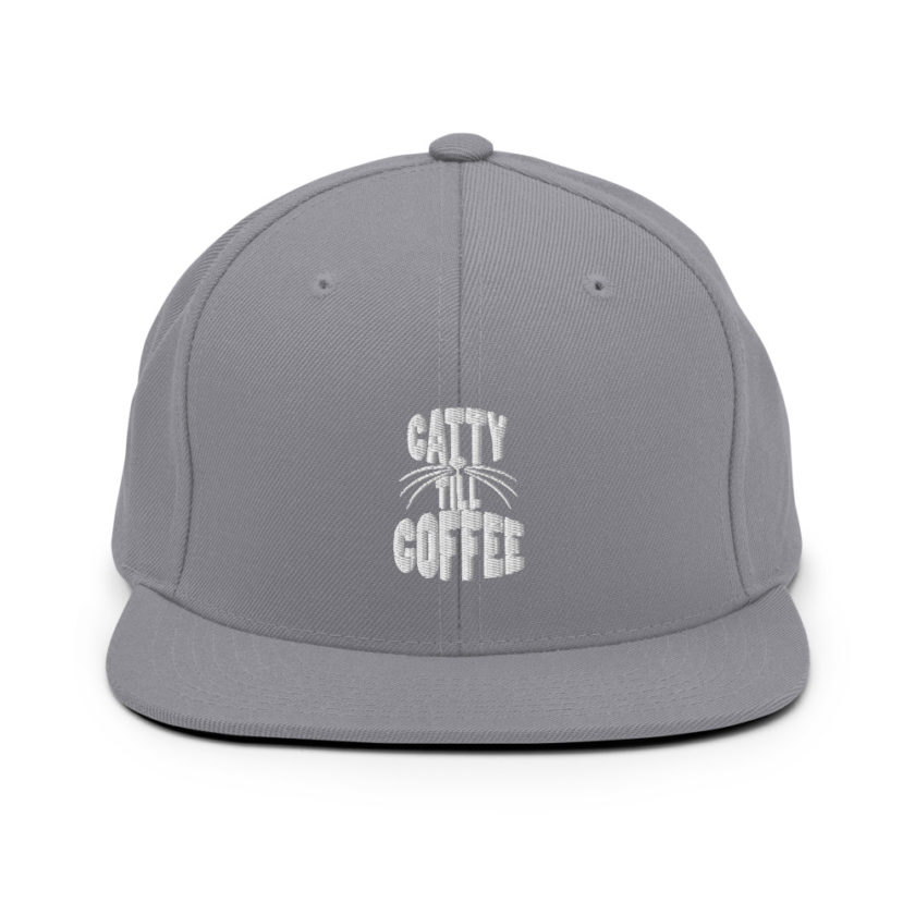 Catty till coffee  Snapback Hat - Image 15