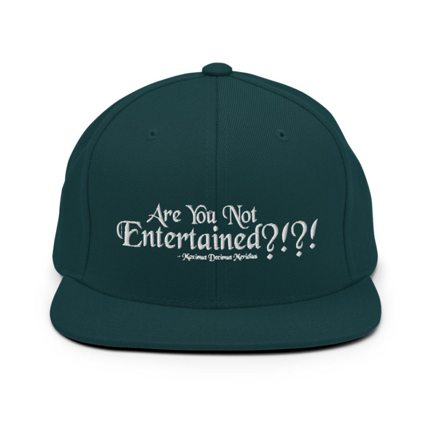 Are You Not Entertained?!?! - Maximus Decimus Meridius, Gladiator Snapback Hat - Image 11