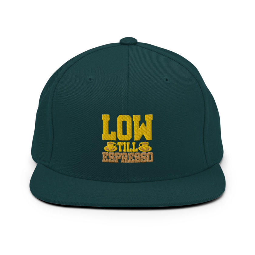 Low till Espresso  Snapback Hat - Image 11