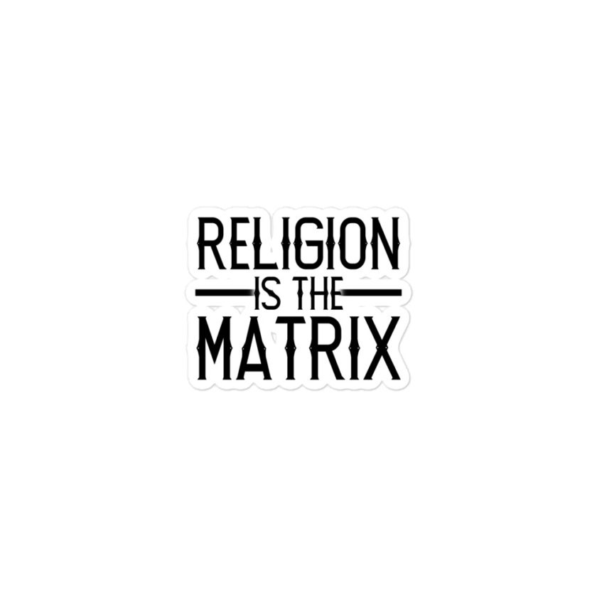 Religion is The Matrix Bubble-free stickers - Image 2