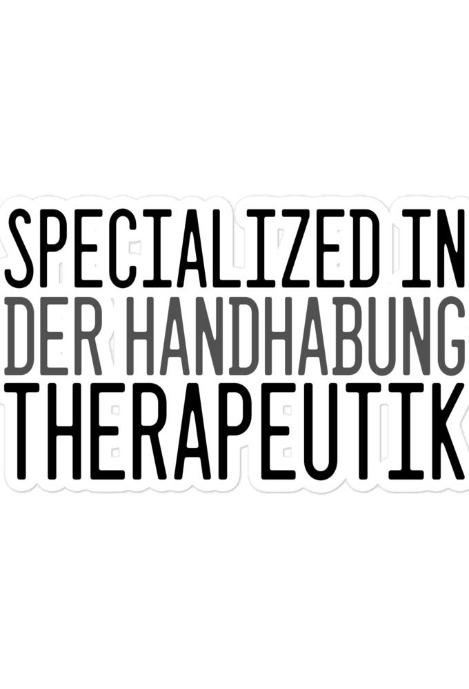 Specialized in Der Handabung Therapeutik - The Road to Wellville Bubble-free stickers