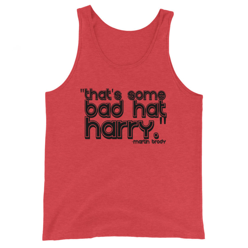 That's some bad hat Harry. Unisex Tank Top - Image 2