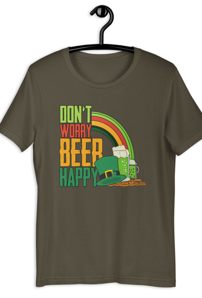 Don't worry beer happy  Short-Sleeve Unisex T-Shirt