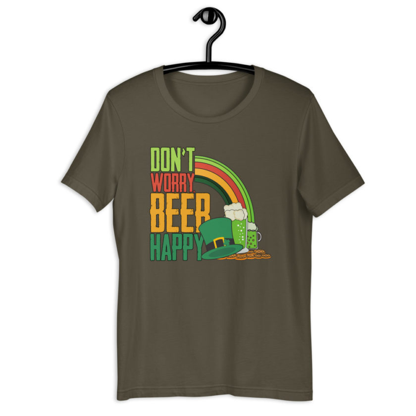Don't worry beer happy  Short-Sleeve Unisex T-Shirt